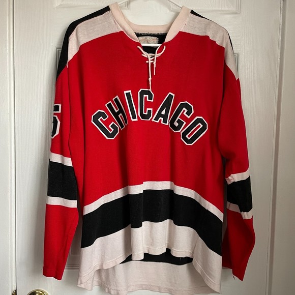 Athletic Knitwear Other - Vintage Chicago Hockey jersey red long sleeve
